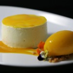 Greek-yoghurt-mousse-mango-sauce-and-sorbet-crumble