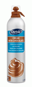 DEBIC : crème sous pression au chocolat