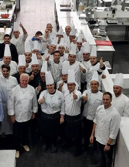 Brigade de Faqra Catering en Octobre 2020, visite de Jean-Francois Girardin